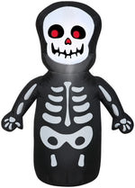 Load image into Gallery viewer, Gemmy Airblown Happy Skeleton, 3.5 ft Tall, Multicolored
