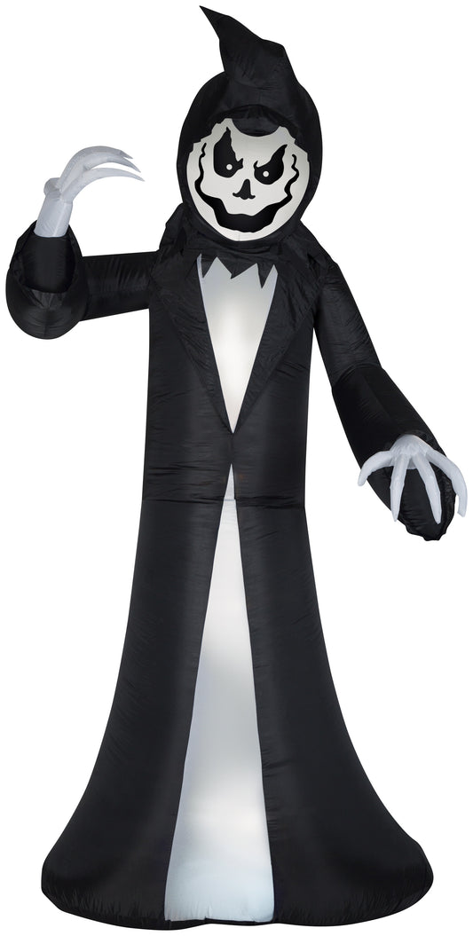 Animated Inflatable Reaper, 9.5 ft Tall, Black