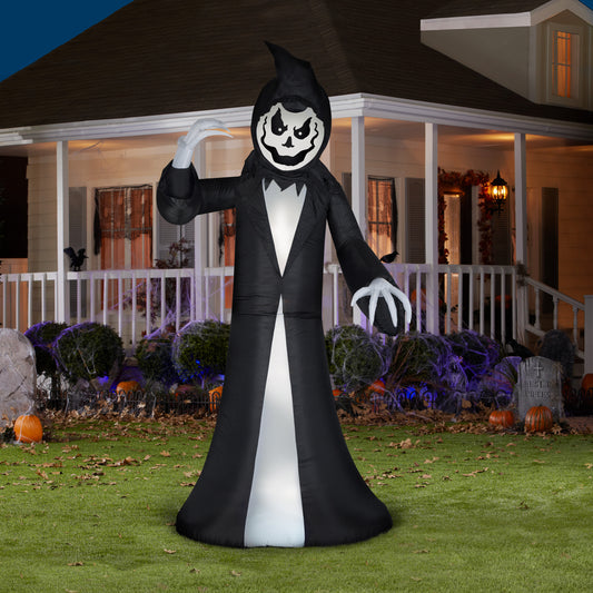 Animated Inflatable Reaper, 9.5 ft Tall, Black lifestyle