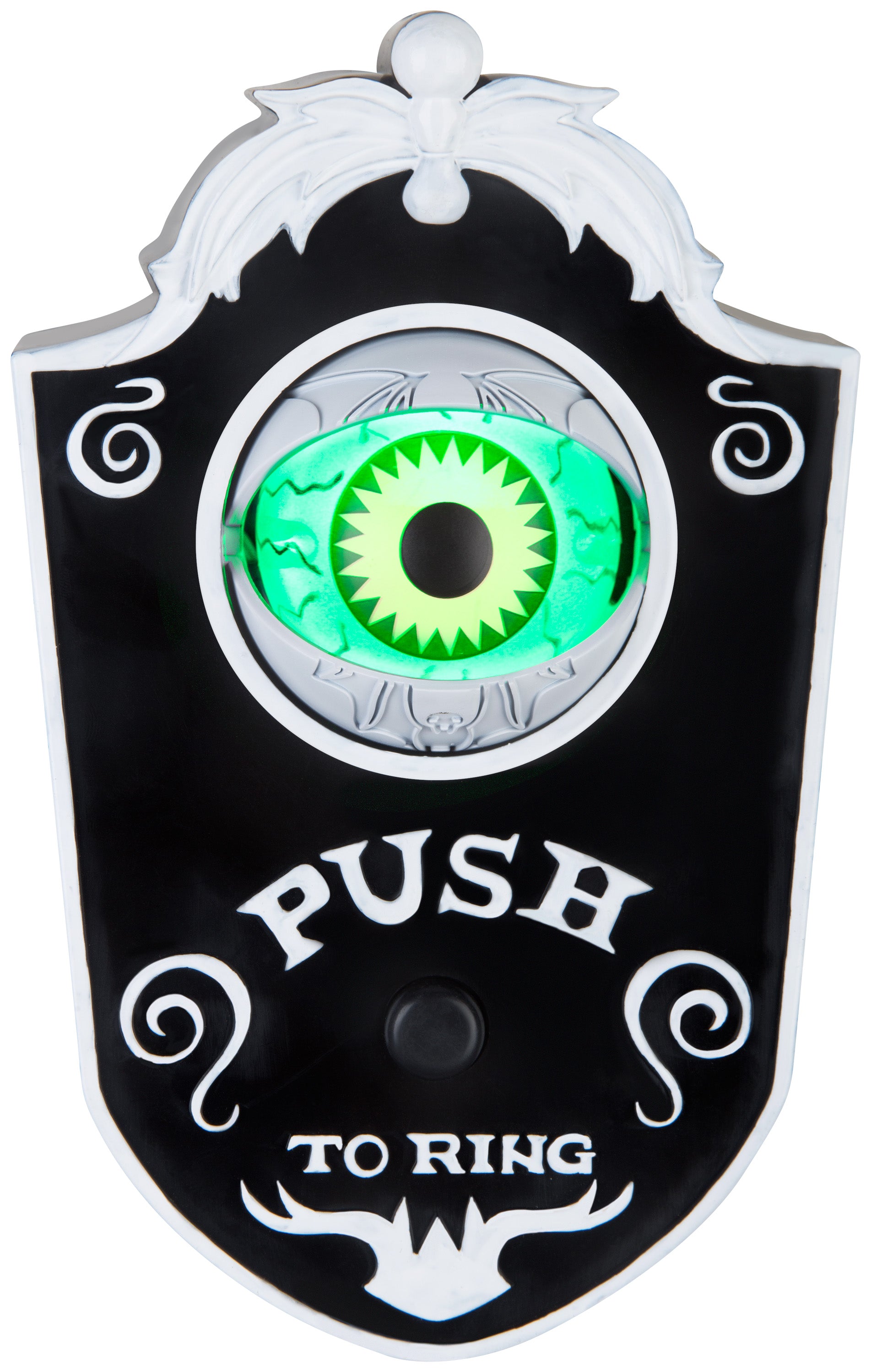 Animated Decor Doorbell Eyeball Black & White