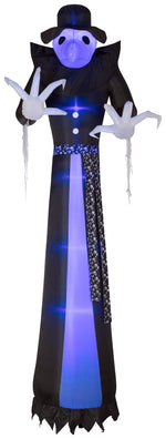 Load image into Gallery viewer, Gemmy Lightshow Airblown ShortCircuit Victorian Reaper Giant (Black Light) , 12 ft Tall
