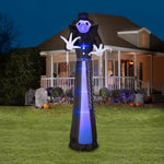 Load image into Gallery viewer, Gemmy Lightshow Airblown ShortCircuit Victorian Reaper Giant (Black Light) , 12 ft Tall
