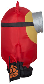 Load image into Gallery viewer, Gemmy Airblown Inflatable Minion Stuart in Devil Costume, 3.5 ft Tall, Red

