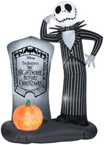 Load image into Gallery viewer, Gemmy 6 ft Tall Airblown Jack Skellington w/Tombstone Scene Disney
