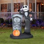Load image into Gallery viewer, Gemmy 6 ft Tall Airblown Jack Skellington w/Tombstone Scene Disney
