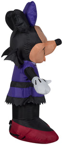 Gemmy Airblown Minnie in Bat Costume Disney , 3.5 ft Tall, Multicolored