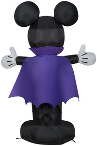 Gemmy Airblown Mickey in Vampire Costume Disney , 3.5 ft Tall, Multicolored