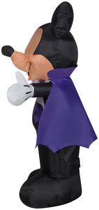 Gemmy Airblown Mickey in Vampire Costume Disney , 3.5 ft Tall, Multicolored