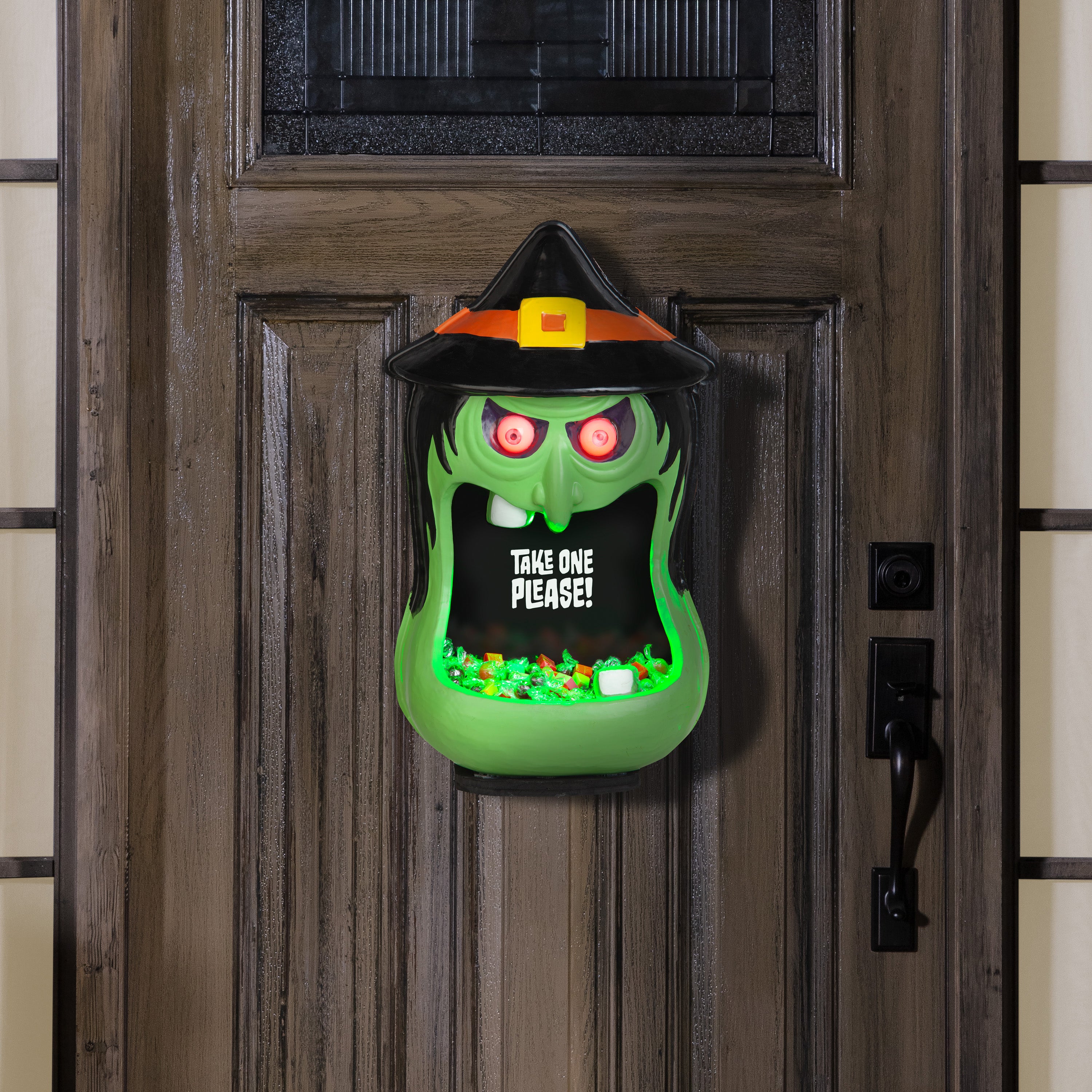 Gemmy Door Accessory Candy Bowl Whimsy Witch