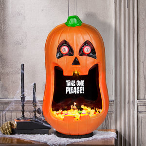 Gemmy Door Accessory Pumpkin Candy Bowl