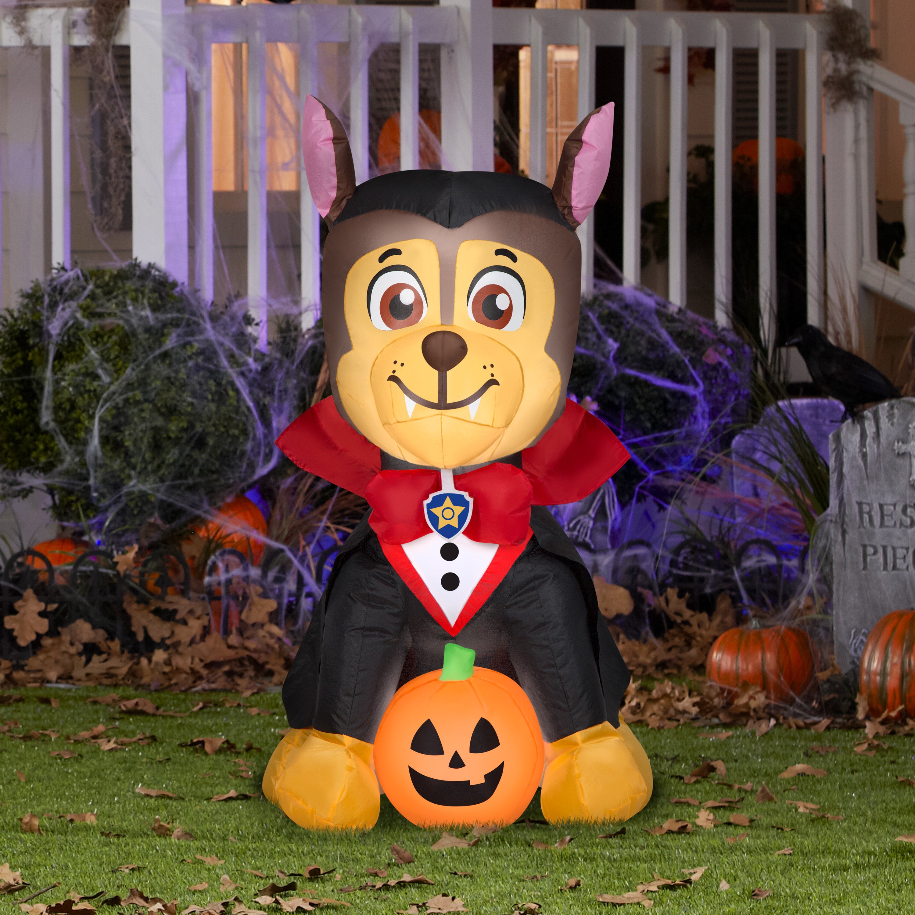 Gemmy Airblown Inflatable Chase as Vampire, 3 ft Tall, brown