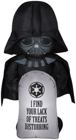 Load image into Gallery viewer, Gemmy 3.5&#39; Airblown Inflatable Stylized Darth Vader w/Tombstone Star Wars

