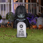 Load image into Gallery viewer, Gemmy 3.5&#39; Airblown Inflatable Stylized Darth Vader w/Tombstone Star Wars
