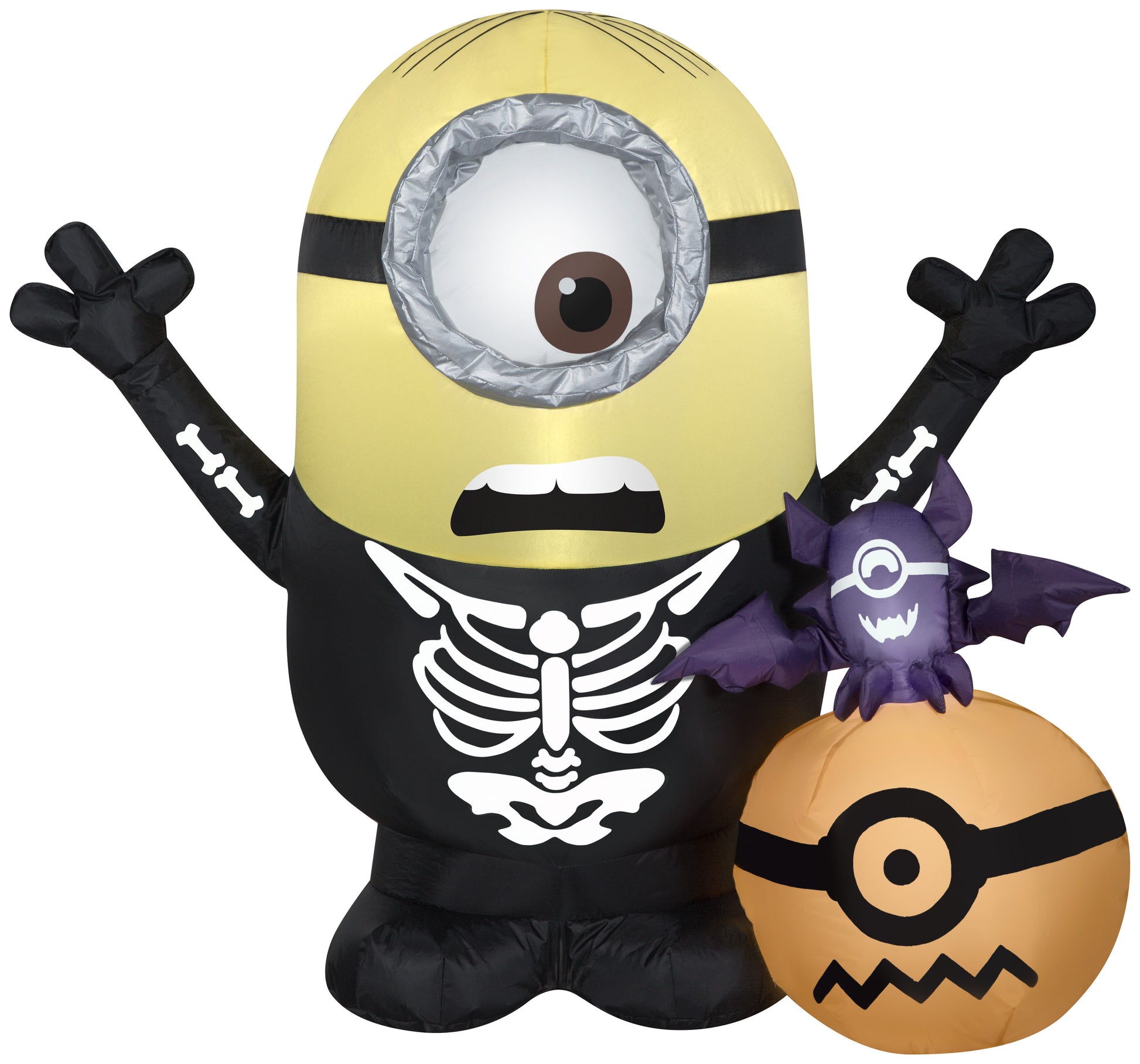 3.5' Inflatable Minion Skeleton w/Pumpkin Scene Universal