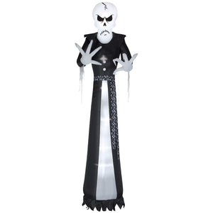 Gemmy Giant Airblown Inflatable Dapper Skull Ghoul, 12 ft Tall, White