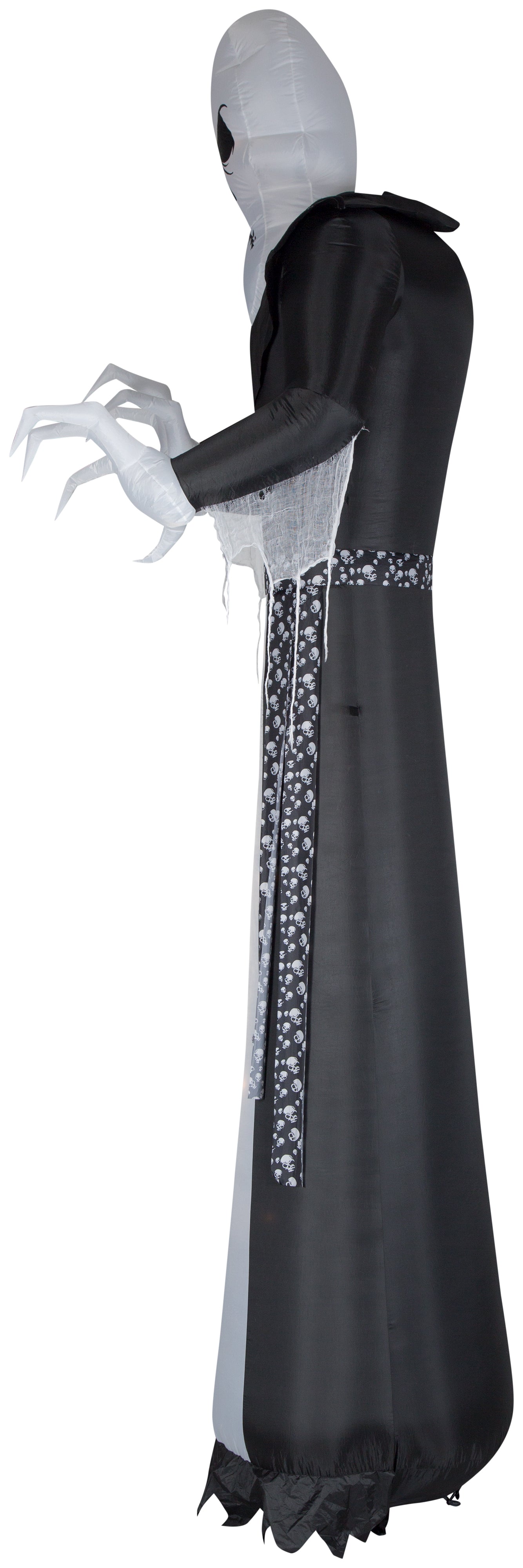 Gemmy Giant Airblown Inflatable Dapper Skull Ghoul, 12 ft Tall, White