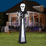 Load image into Gallery viewer, Gemmy Giant Airblown Inflatable Dapper Skull Ghoul, 12 ft Tall, White
