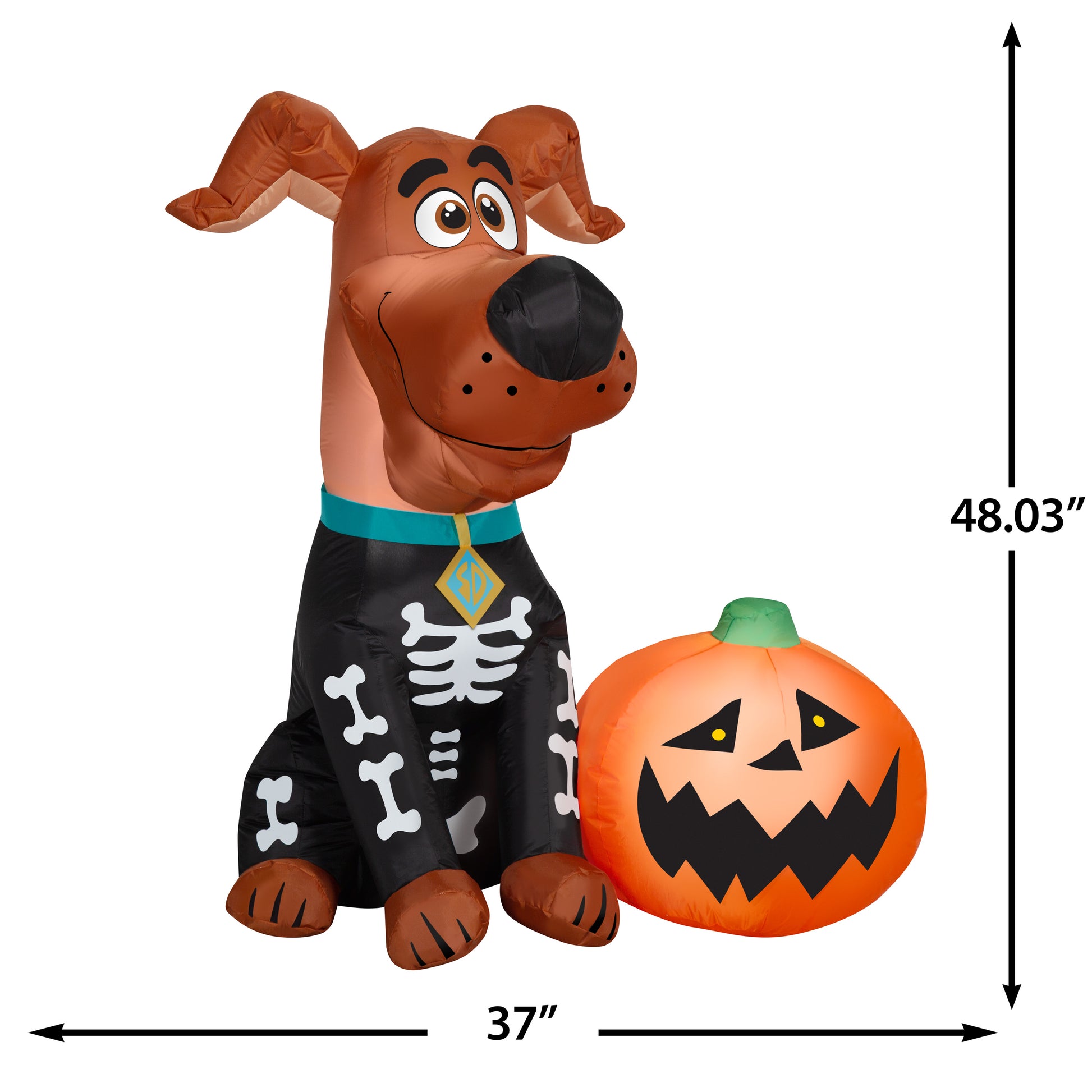 4-Ft Scooby-Doo Pumpkin Scene Halloween Inflatable dimensions