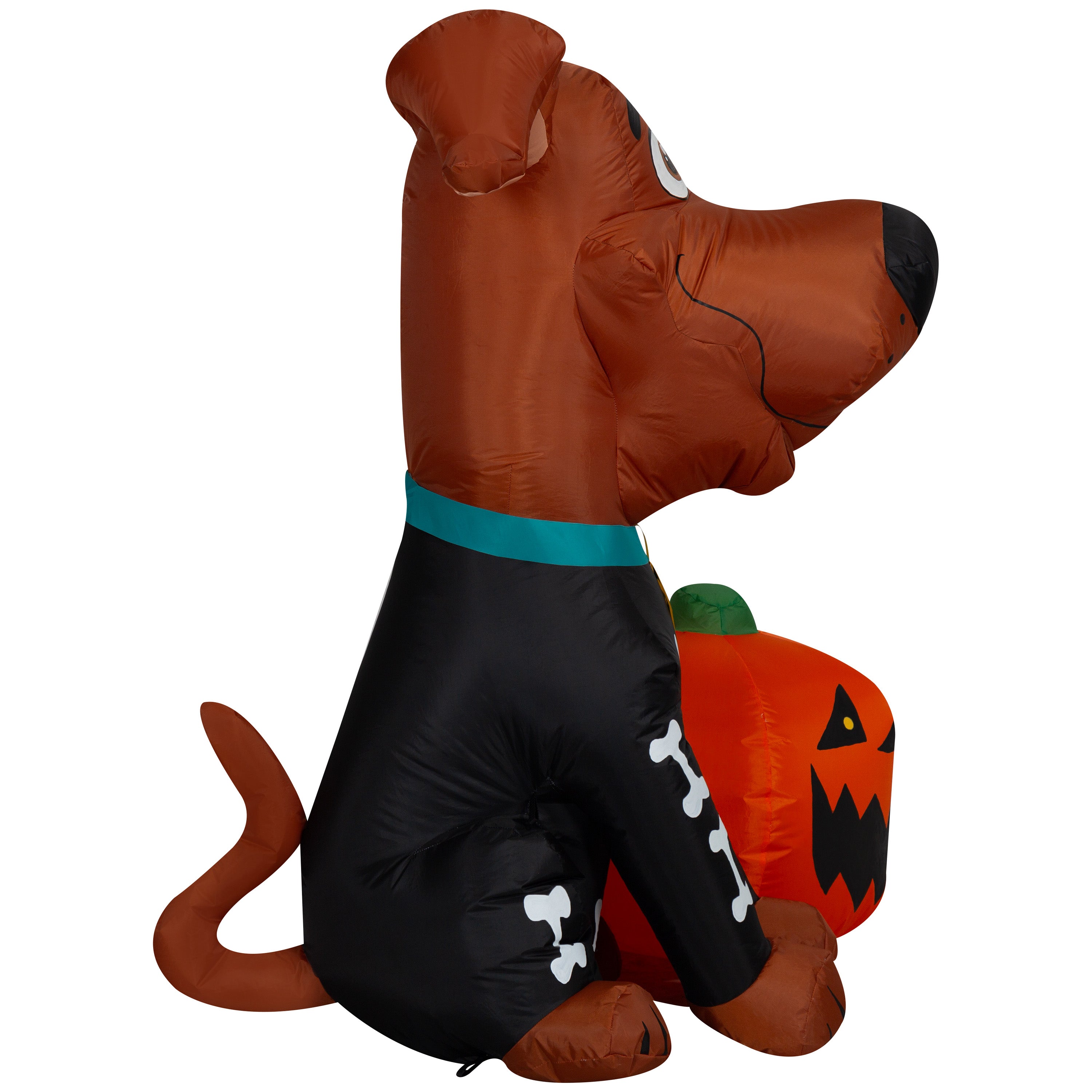 Gemmy Airblown Inflatable SCOOB w/Pumpkin Scene WB, 4 ft Tall, Multicolored