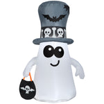 Load image into Gallery viewer, Gemmy Airblown Ghost in Cemetery , 5 ft Tall
