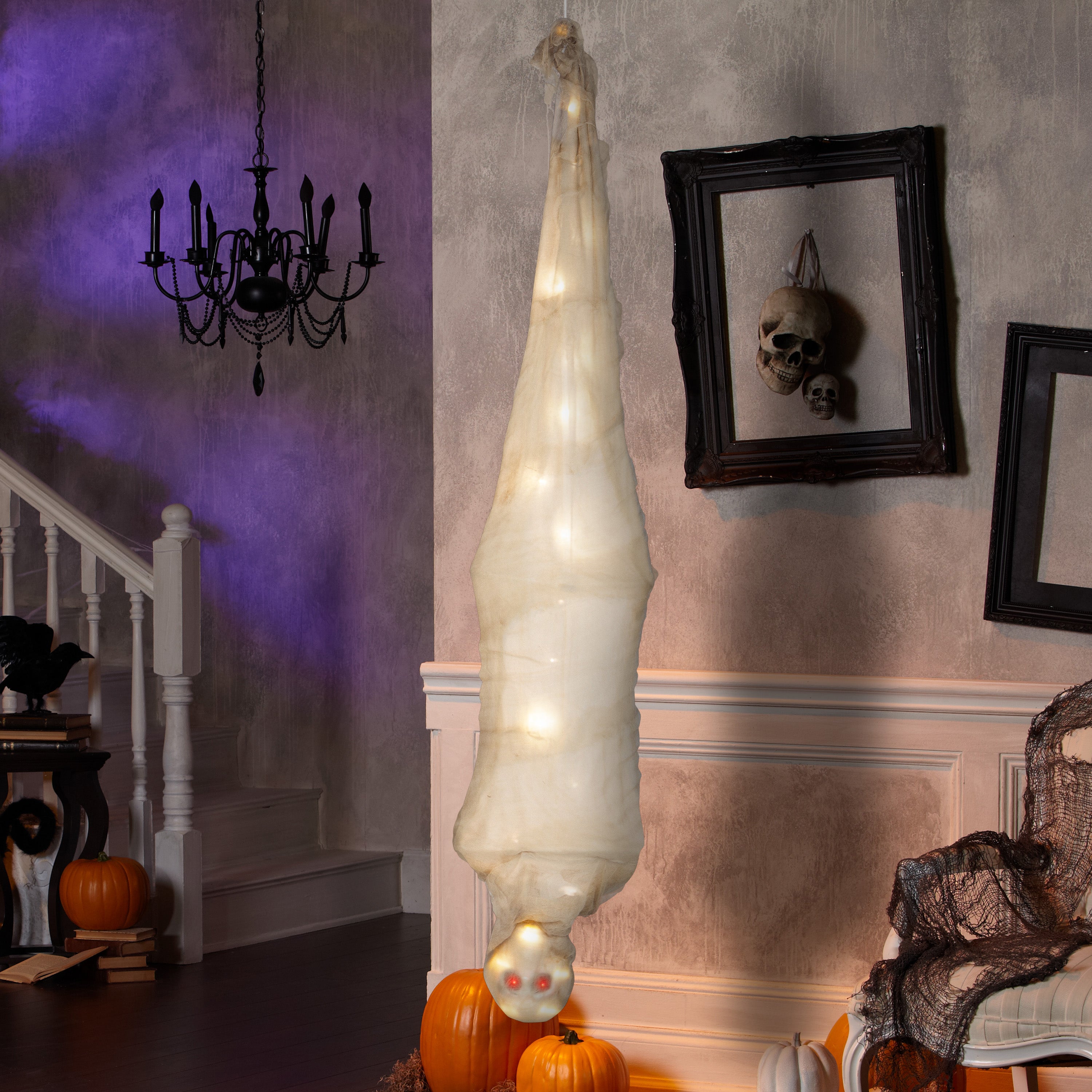 Gemmy 6ft Hanging Shaking Cocoon Willie Rott Mummy w/Red Eyes