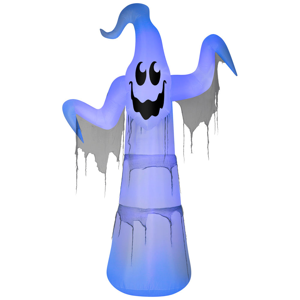 Lightshow Inflatable ShortCircuit Floating Ghost Giant (Black Light), 12 ft Tall