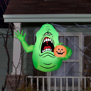 Gemmy Airblown Hanging Slimer Ghostbusters, 5 ft Tall, green