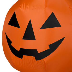 Gemmy Halloween Inflatable Jack O' Lantern with Ghost, 4.5 ft Tall, Multi