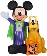 Load image into Gallery viewer, Gemmy Airblown Inflatable Vampire Mickey Mouse and Pluto, 5 ft Tall, purple
