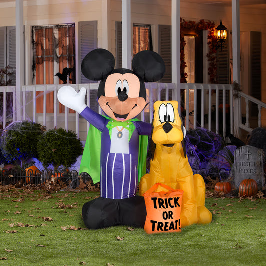 5-Ft Disney Vampire Mickey Mouse & Pluto Inflatable lifestyle