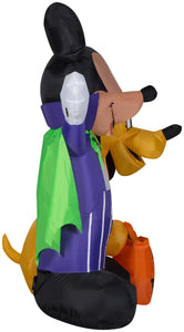 Gemmy Airblown Inflatable Vampire Mickey Mouse and Pluto, 5 ft Tall, purple