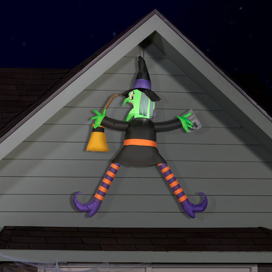5 ft Tall Crashing Witch w/Spell Book lifestyle