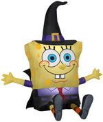 Load image into Gallery viewer, Gemmy Airblown SpongeBob as Witch Nickelodeon, 4 ft Tall, yellow
