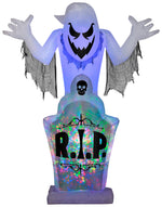 Load image into Gallery viewer, Gemmy Projection Airblown Kaleidoscope Ghost &amp; Tombstone OPP (RGB), 7 ft Tall

