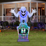 Load image into Gallery viewer, Gemmy Projection Airblown Kaleidoscope Ghost &amp; Tombstone OPP (RGB), 7 ft Tall
