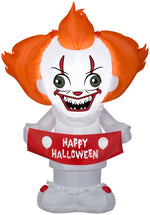 Load image into Gallery viewer, Gemmy Airblown Stylized Pennywise Warner Brothers, 4 ft Tall, Multicolored
