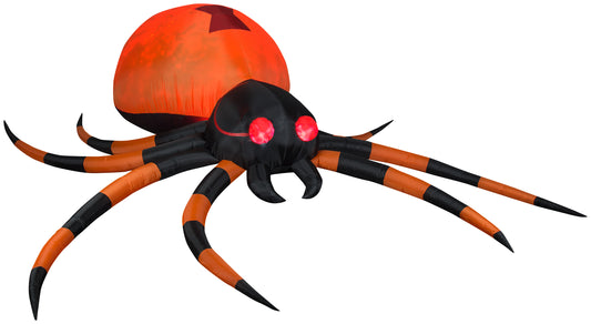 4 ft Projection Mixed Media Kaleidoscope Orange & Black Spider Giant (RRPm)