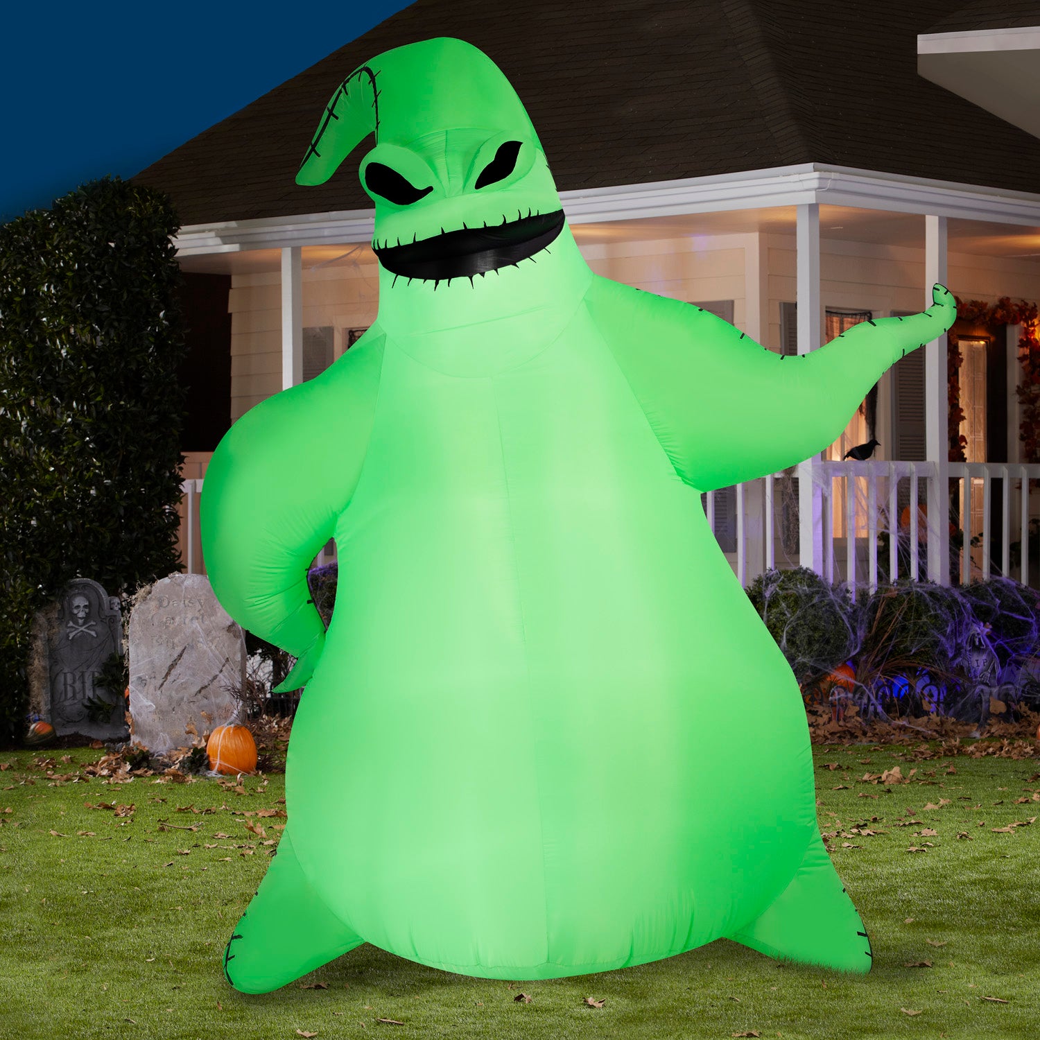 Gemmy Giant Halloween Inflatable Oogie Boogie, 10.5 ft Tall, Multi