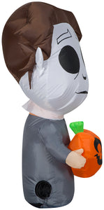 Gemmy Airblown Inflatable Michael Myers CarBuddy, 3 ft Tall, White