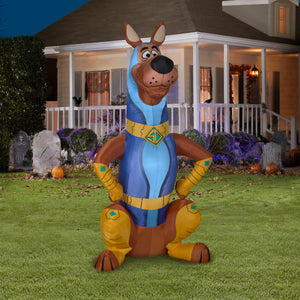 Gemmy Airblown Super Scoob from SCOOB Movie, 5 ft Tall, Brown