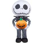 Load image into Gallery viewer, Gemmy Stylized Jack Skellington Halloween Greeter with Jack O&#39; Lantern , Multi
