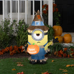 Load image into Gallery viewer, Gemmy 3&#39; Airblown Inflatable Minion Stuart w/Thanksgiving Banner Universal
