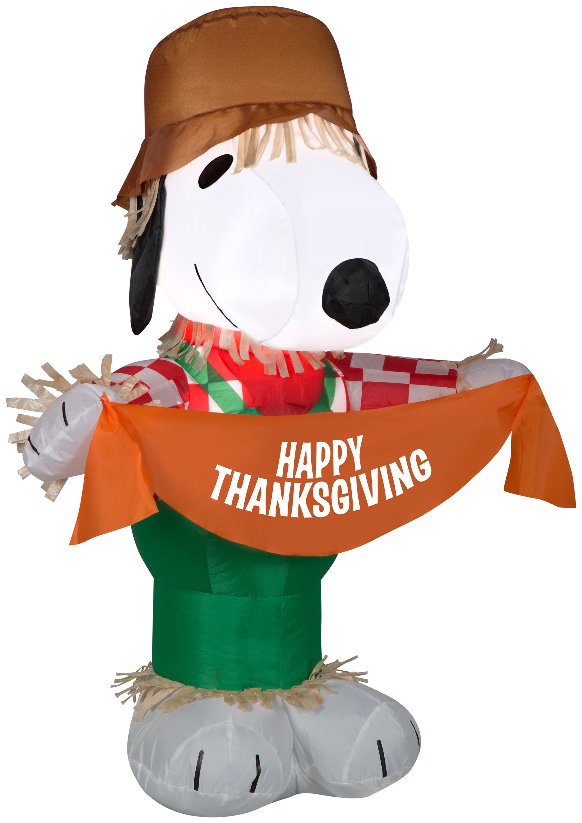 3.5-Ft Peanuts Snoopy as Scarecrow Thanksgiving Inflatable