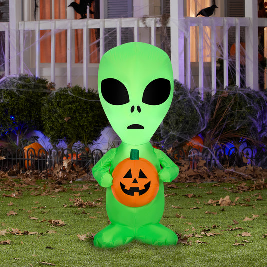 Inflatable Alien, 3.5 ft Tall, Green lifestyle