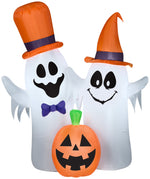 Load image into Gallery viewer, Gemmy Airblown Creepy Ghosts and Pumpkin Scene , 5.5 ft Tall, Multicolored
