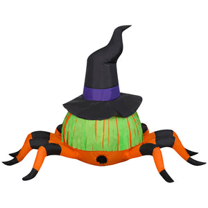 Gemmy Airblown Inflatable Orange Spider , 3 ft Tall, Multi