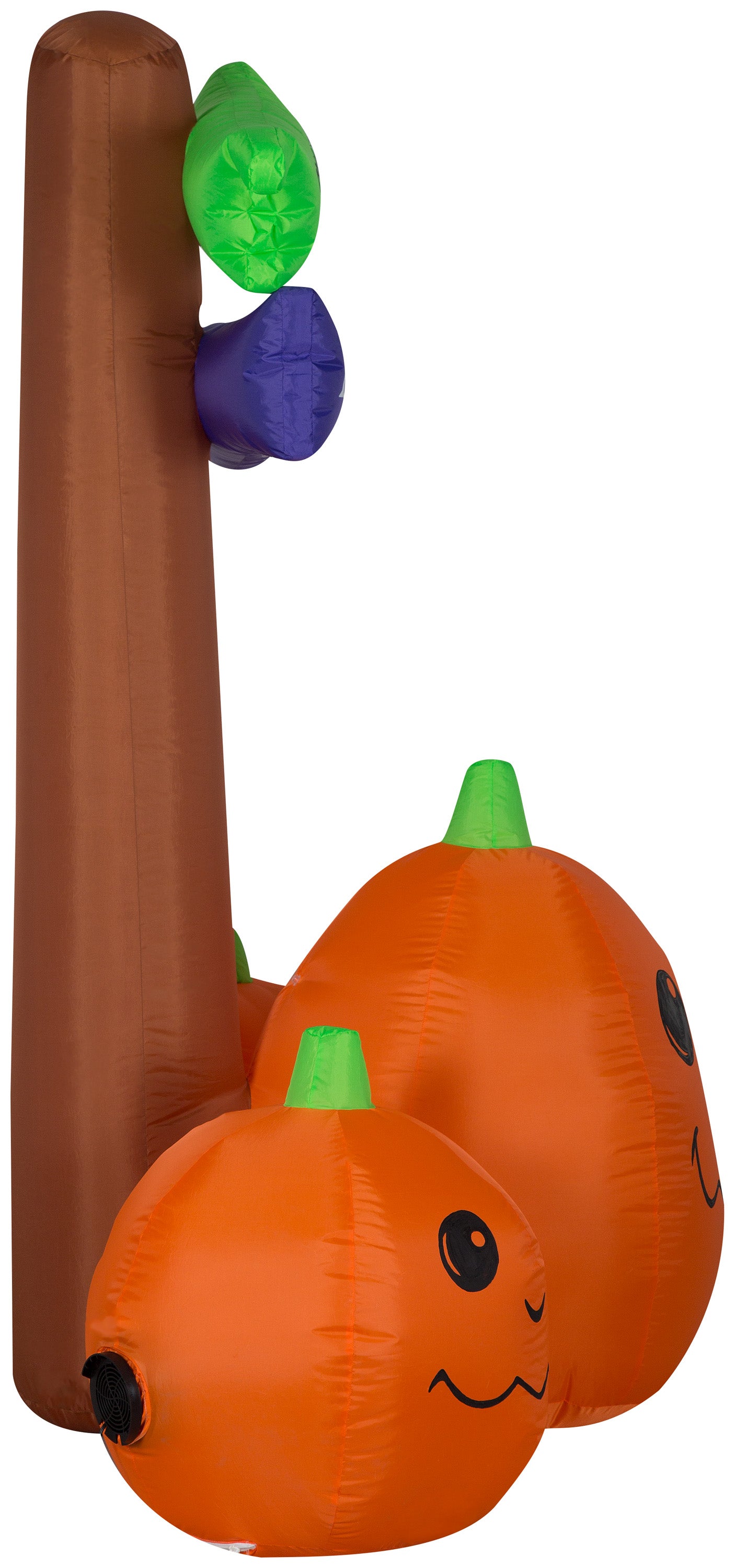 Gemmy Airblown Inflatable Halloween Sign with Jack O' Lantern Trio, 5.5 ft Tall, orange