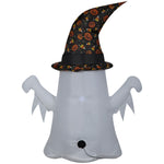 Load image into Gallery viewer, Gemmy Halloween Inflatable Ghost in Witch Hat, 4 ft Tall, Multi

