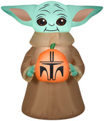 Load image into Gallery viewer, Gemmy Airblown The Child w/Pumpkin Star Wars, 3.5 ft Tall, Multicolored
