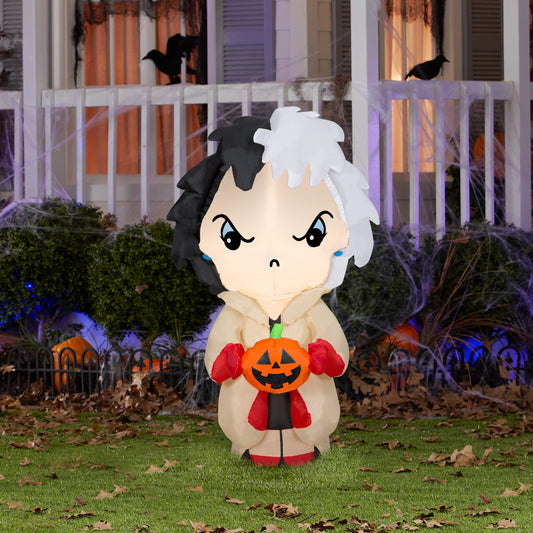 Inflatable Cruella, 3.5 ft Tall, white lifestyle